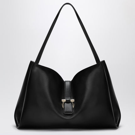 Ferragamo Large black leather tote bag