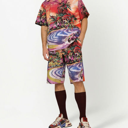 Dolce & Gabbana graphic-print bermuda shorts