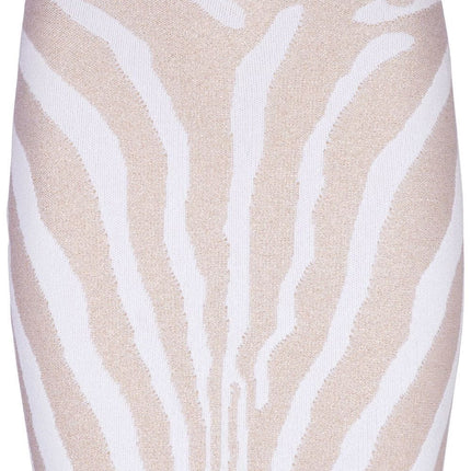 Balmain Zebra knit short skirt
