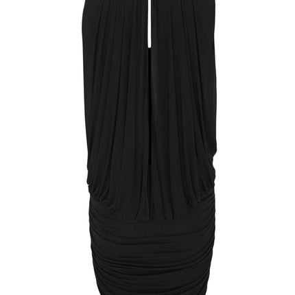 Saint Laurent Sleeveless Draped Minidress