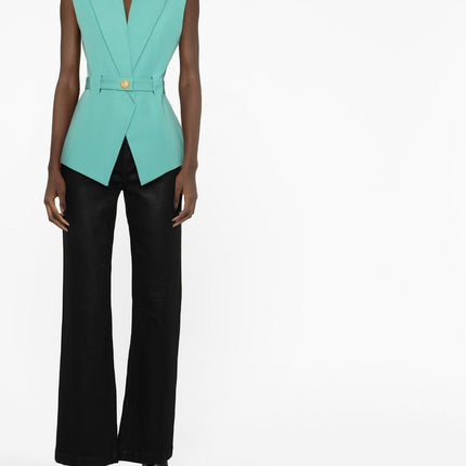 Balmain Sleeveless belted jacket