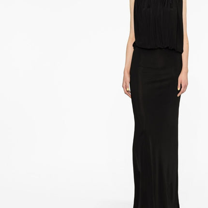 Saint Laurent draped sleeveless jersey dress
