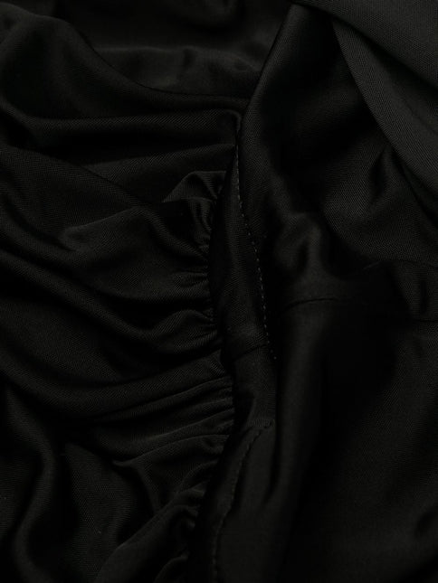 Saint Laurent draped sleeveless jersey dress