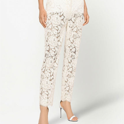 Dolce & Gabbana Floral lace trousers