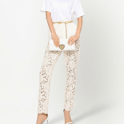 Dolce & Gabbana Floral lace trousers
