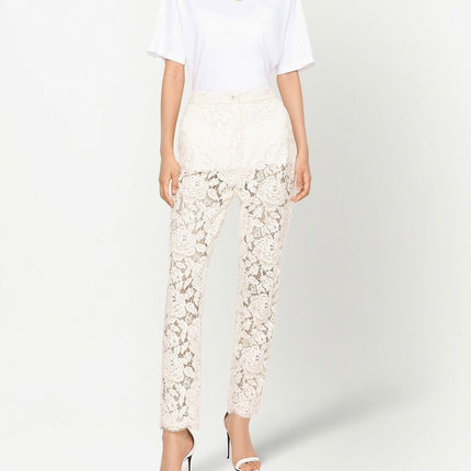 Dolce & Gabbana Floral lace trousers