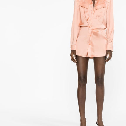 Off White twist-detail shirt dress