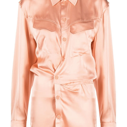 Off White twist-detail shirt dress