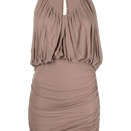 Saint Laurent Sleeveless Draped Minidress