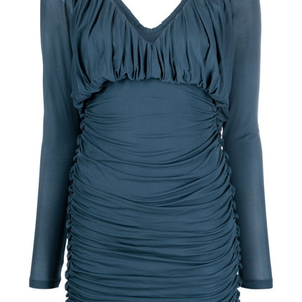 Saint Laurent draped mini dress