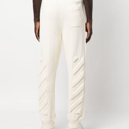 Off White Diag-stripe knitted track pants