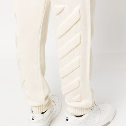 Off White Diag-stripe knitted track pants