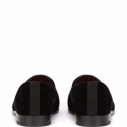 Dolce & Gabbana DG logo velvet slippers