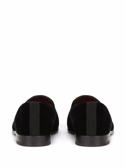 Dolce & Gabbana DG logo velvet slippers