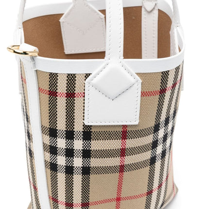 Burberry check motif mini bucket bag