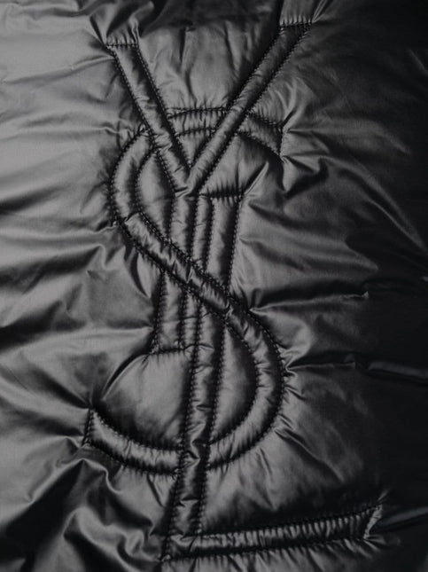 Saint Laurent Cassandre logo-embossed hooded raincoat