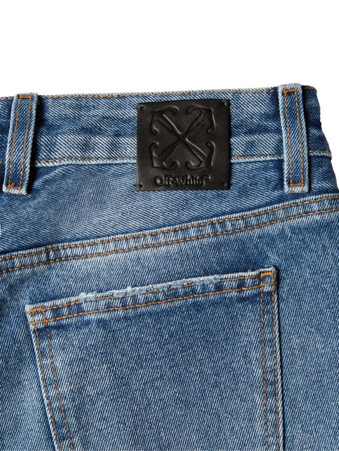 Off White Mid-rise flared jeans