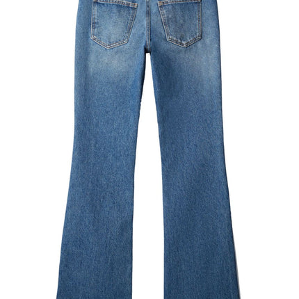 Off White Mid-rise flared jeans