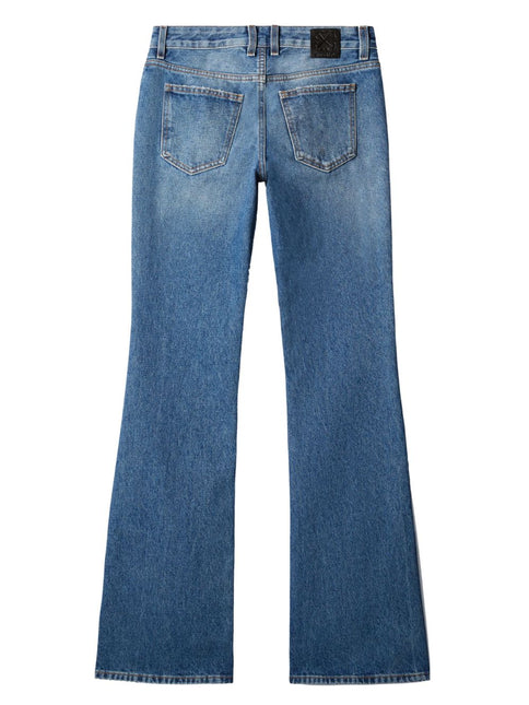 Off White Mid-rise flared jeans