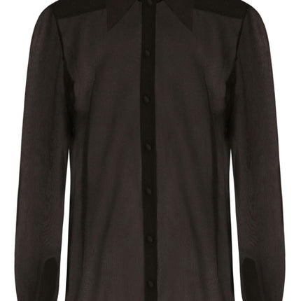 Dolce & Gabbana Silk chiffon shirt with satin details