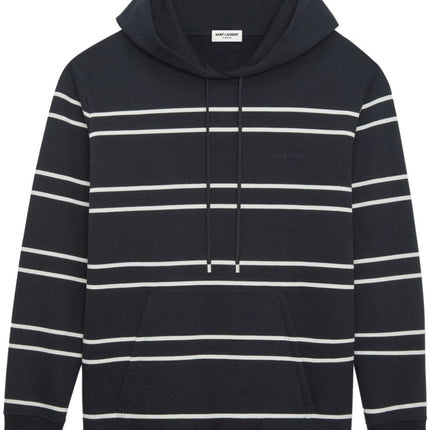 Saint Laurent striped cotton hoodie