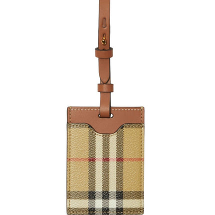 Burberry checkered luggage tag