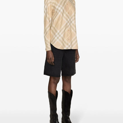 Burberry check motif shirt