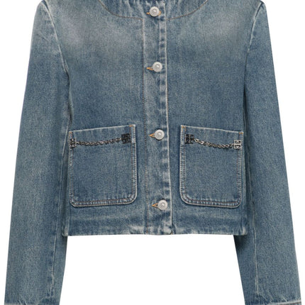 Givenchy Coats Clear Blue