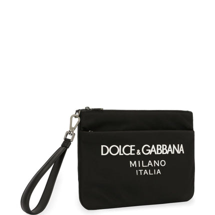 Dolce & Gabbana Nylon pouch with rubberized logo