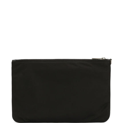 Dolce & Gabbana Nylon pouch with rubberized logo