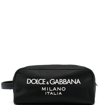 Dolce & Gabbana Nylon toiletry bag with rubberized logo
