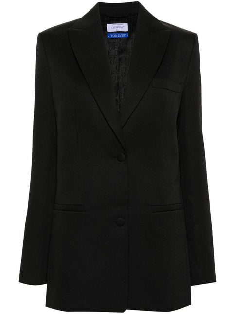 Off White single-breasted virgin-wool blazer