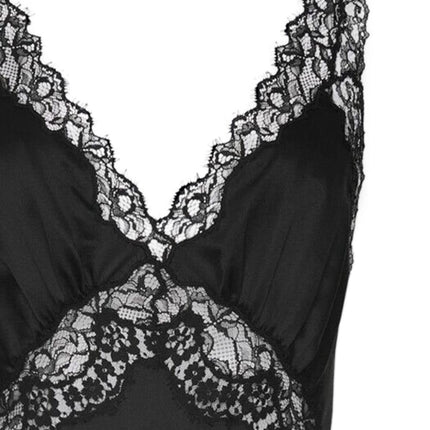 Saint Laurent lace-panel midi dress