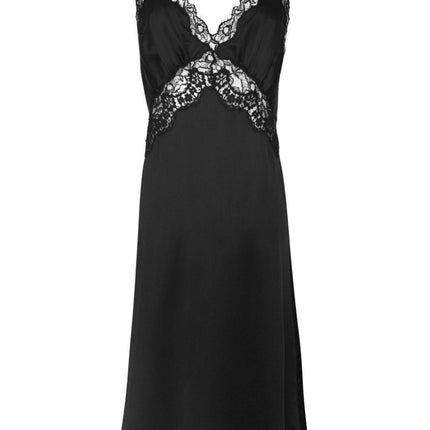 Saint Laurent lace-panel midi dress