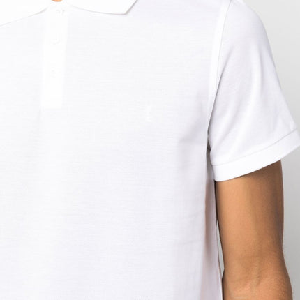 Saint Laurent Monogram Cotton Piqué Polo Shirt