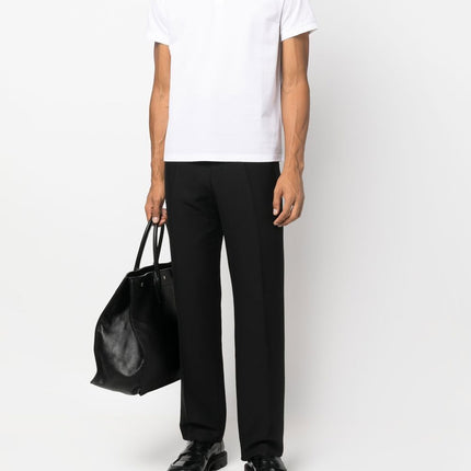 Saint Laurent Monogram Cotton Piqué Polo Shirt