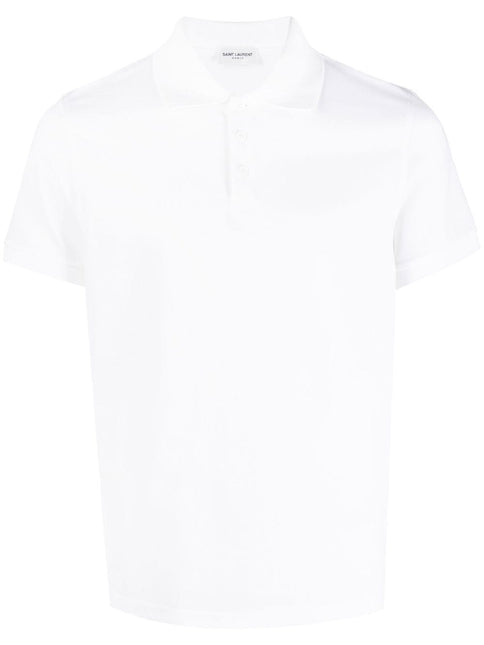 Saint Laurent Monogram Cotton Piqué Polo Shirt