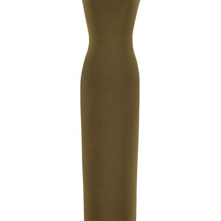 Saint Laurent One shoulder silk dress