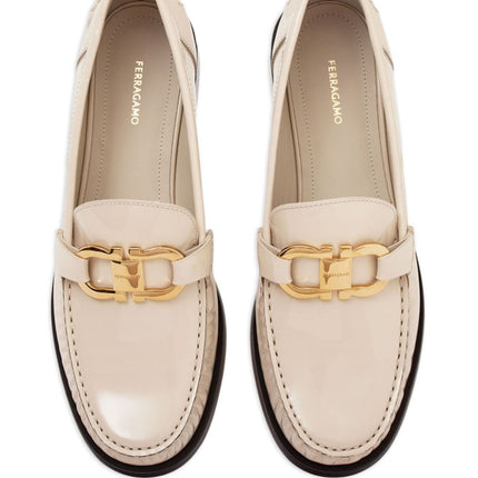 Ferragamo Gancini leather loafers