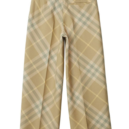 Burberry check-print tailored wool trousers