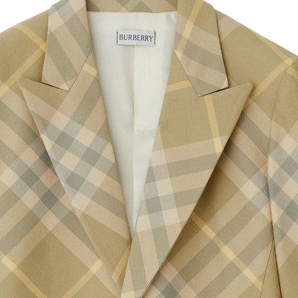 Burberry checked tailored single-breasted blazer