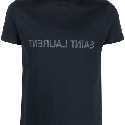 Saint Laurent Reverse logo-print cotton T-shirt