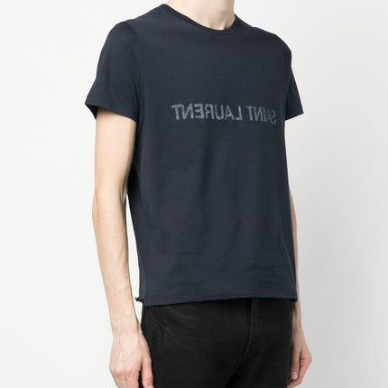 Saint Laurent Reverse logo-print cotton T-shirt