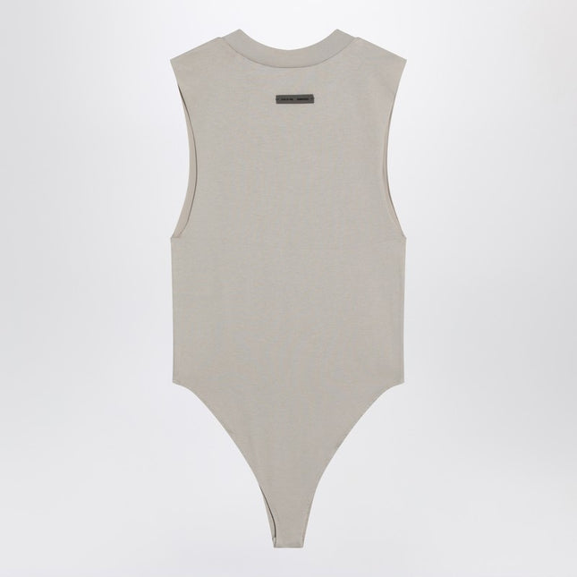 Fear of God Essentials Sleeveless greige cotton-blend bodysuit