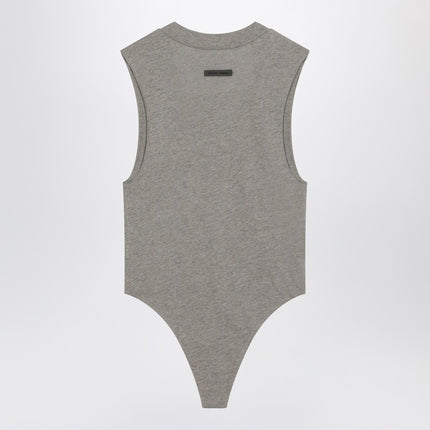 Fear of God Essentials Sleeveless grey cotton-blend bodysuit