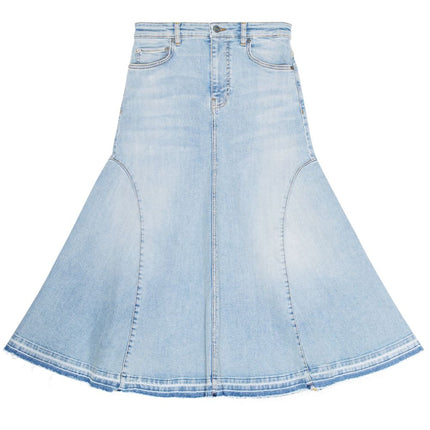 Ganni Flared denim skirt