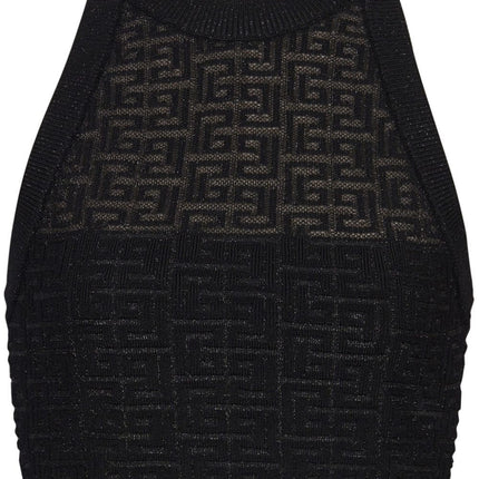 Balmain PB Labyrinth knit top