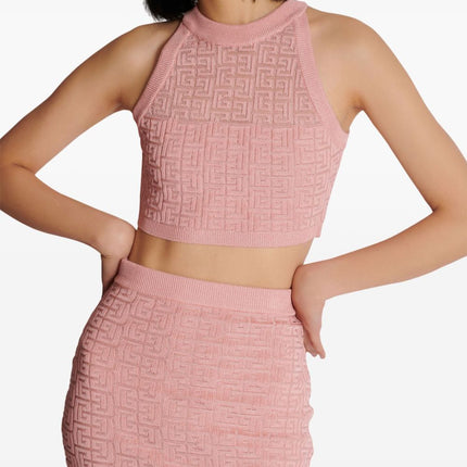 Balmain PB Labyrinth knit top