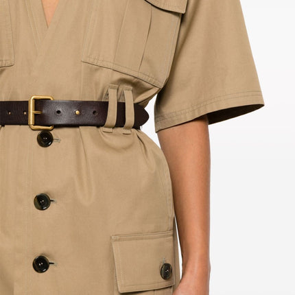 Saint Laurent Cotton twill midi dress
