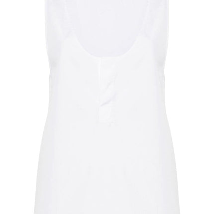 Saint Laurent semi-sheer Henley Tank Top